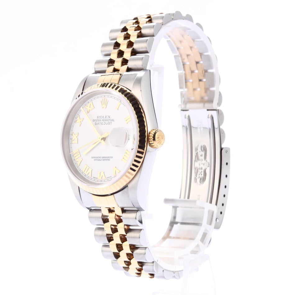 Pre Owned Rolex Datejust White Roman 16233