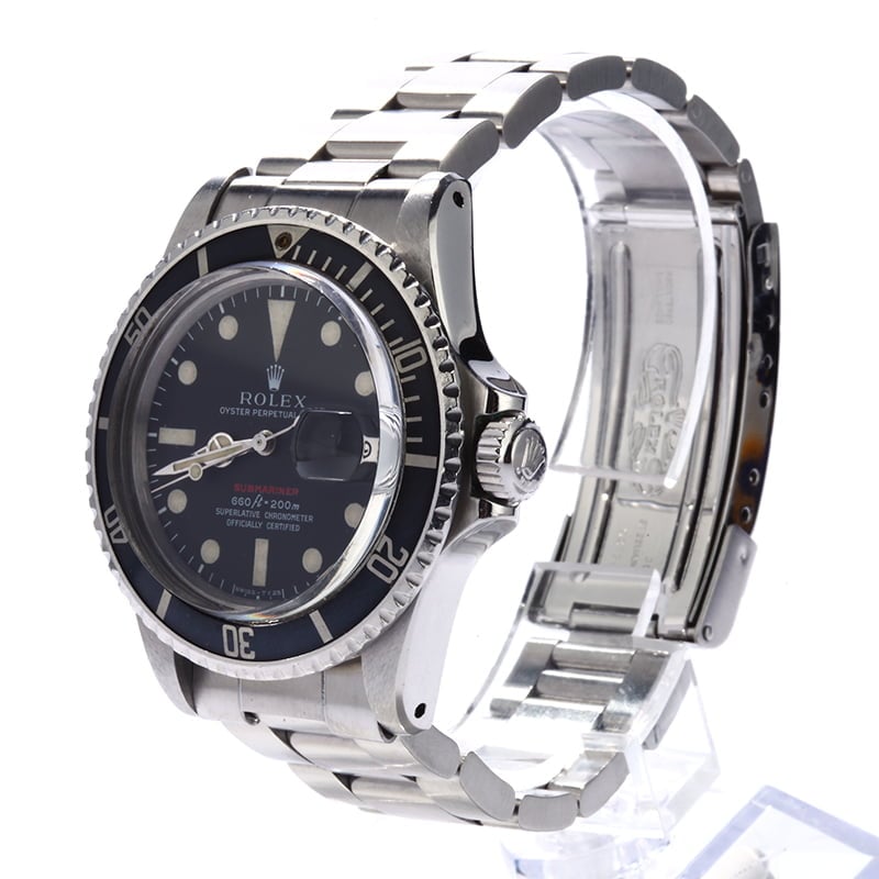 Vintage 1972 Rolex Red Submariner 1680 Black Matte Dial