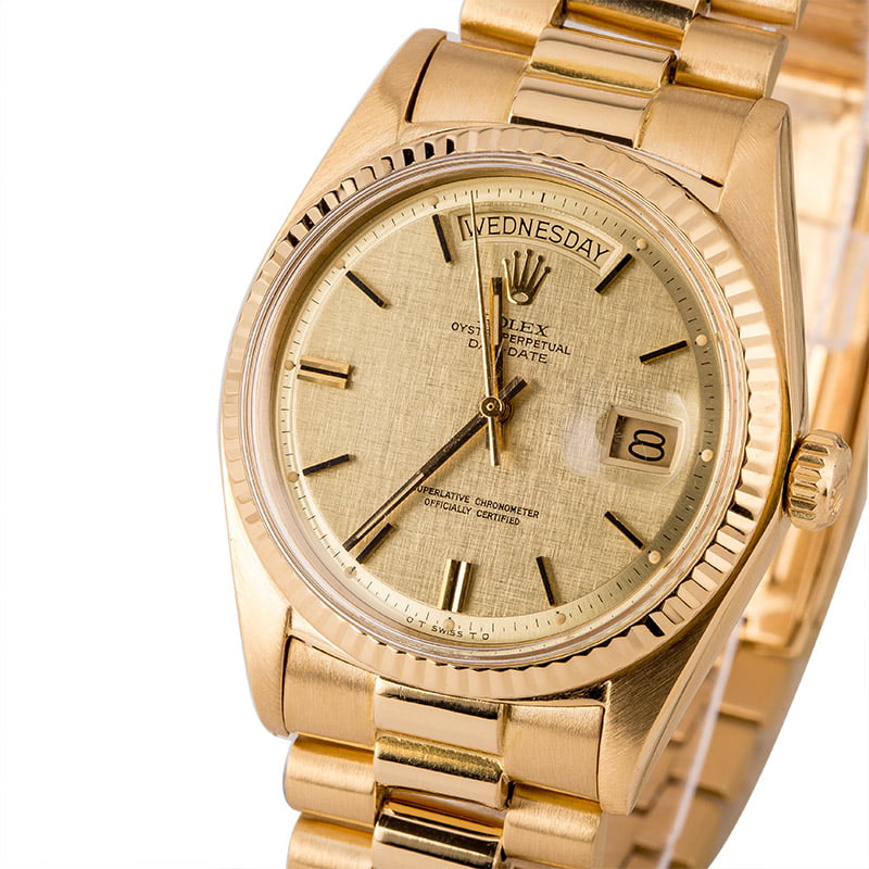 Used Rolex President 1803 Champagne Linen