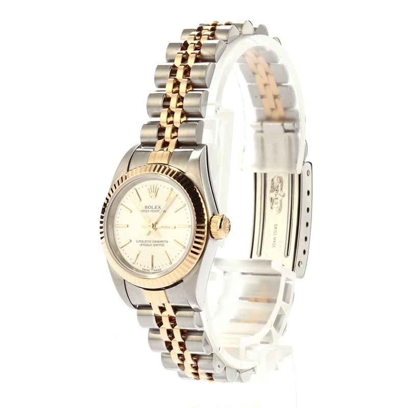 Used Rolex Oyster Perpetual 76193 Stainless Steel and 18k Yellow Gold