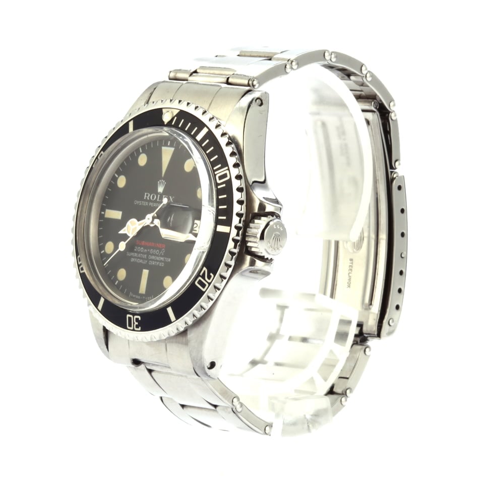 Vintage 1970 Rolex Red Submariner 1680 Black Matte Mark 2 Dial