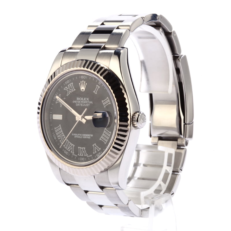 PreOwned Rolex Datejust II Ref 116334 Matte Black Roman