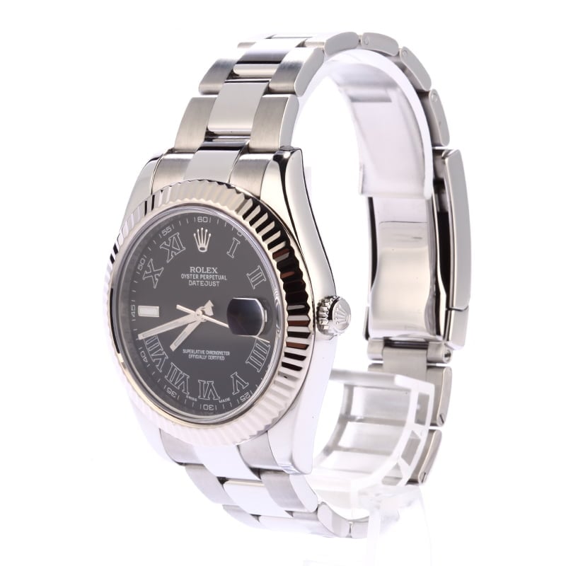 Used Rolex Datejust II Ref 116334 Black Roman