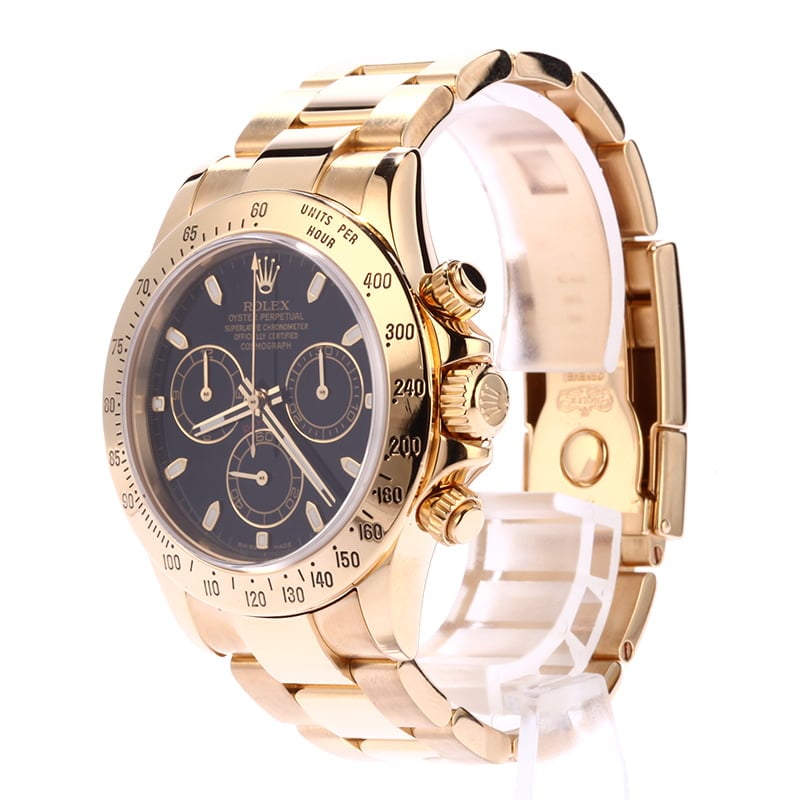 PreOwned Rolex Daytona 116528 Yellow Gold Oyster