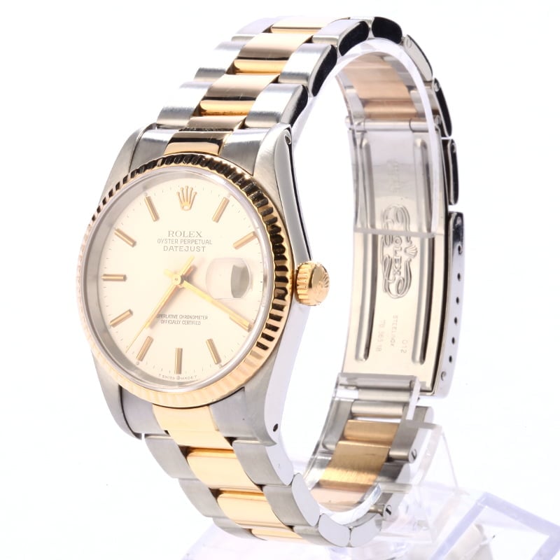 Used Rolex Datejust 16233 Silver Dial Two Tone