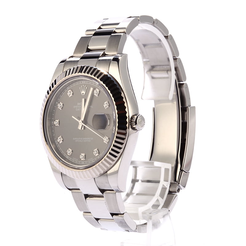 Rolex Datejust 116334 Diamond Slate Dial