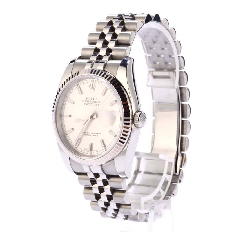 PreOwned Rolex Datejust 116234 Silver Dial Steel Jubilee