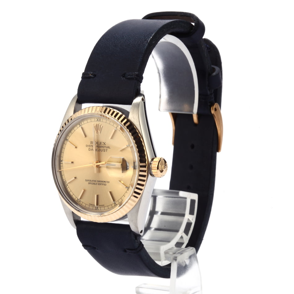 Pre Owned Rolex Two-Tone Datejust 16013 Leather Band
