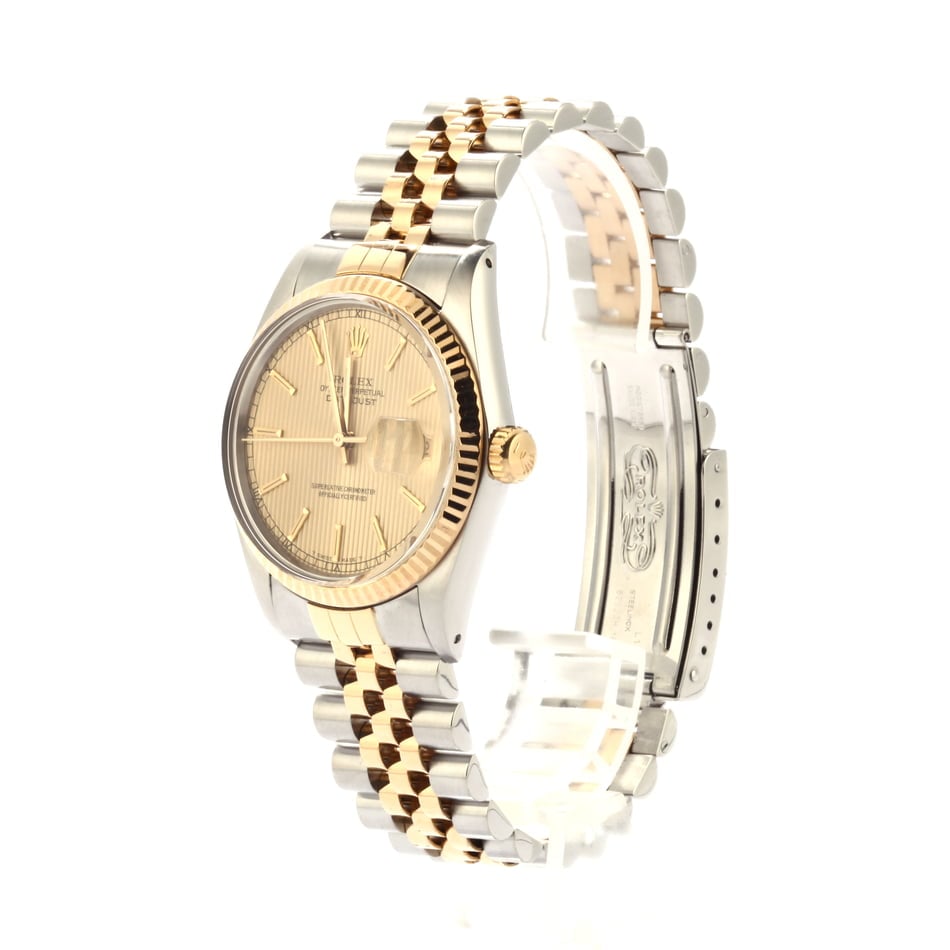 Rolex 16013 Datejust Champagne Tapestry Dial