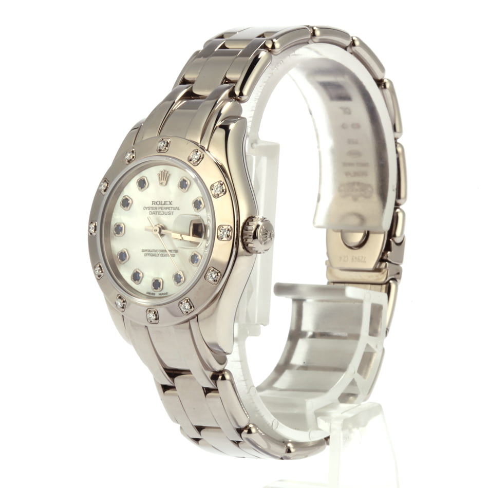 Pre Owned Rolex Pearlmaster 80319 Sapphire Mother of Pearl Dial