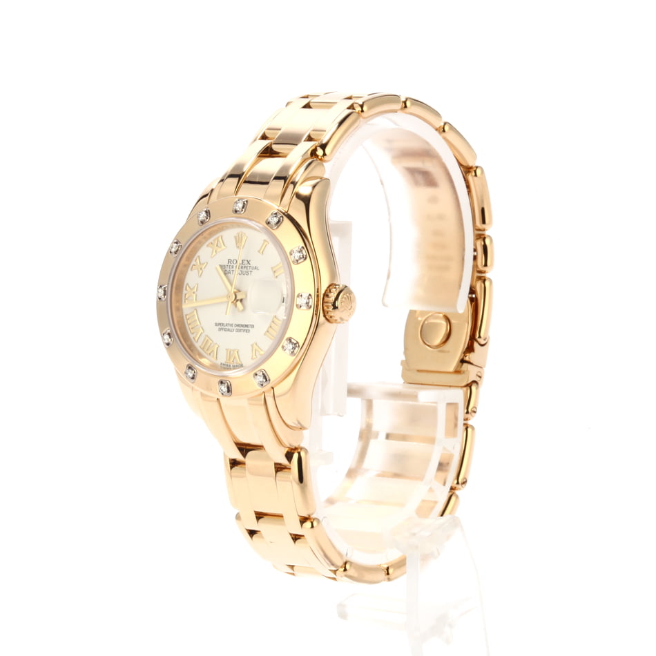 Pre Owned Rolex Lady Pearlmaster 80318 Diamond Bezel