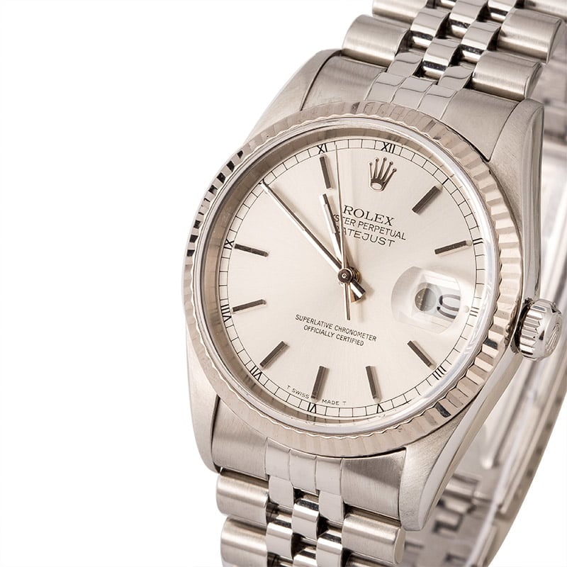 Pre Owned Rolex Datejust 16234 Silver Dial