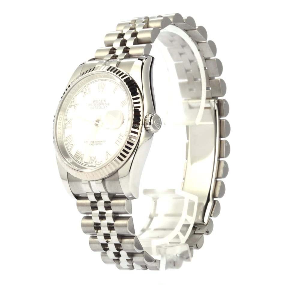 PreOwned Rolex Steel Datejust 116234 White Roman Dial