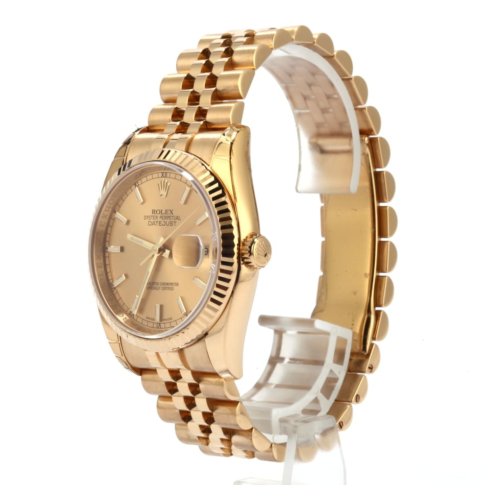 Rolex Datejust 116238 Yellow Gold Jubilee w/ Stickers