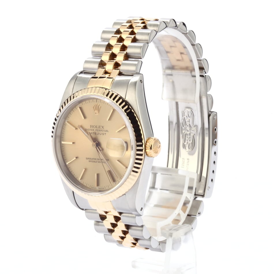 PreOwned Champagne Index Dial Rolex Datejust 16233