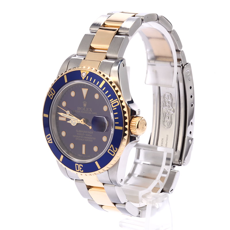 Pre Owned Rolex Submariner 16803 Sunburst Blue