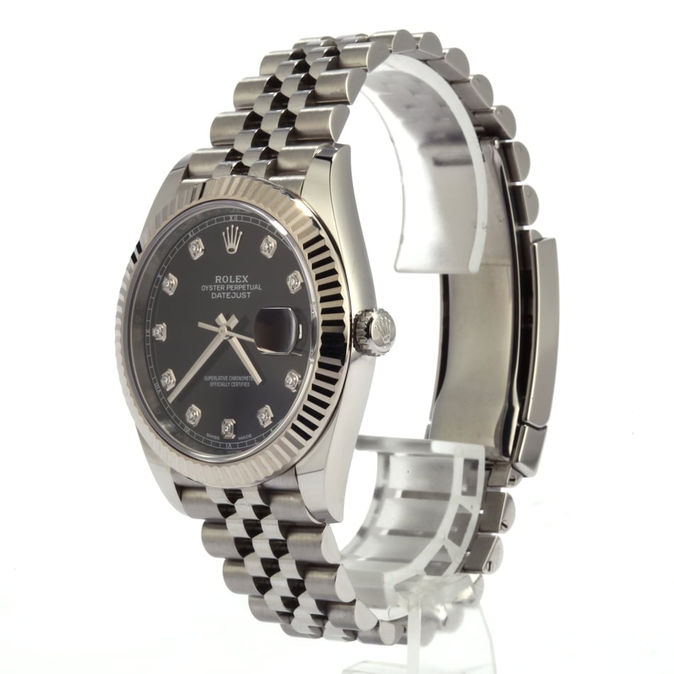 Pre Owned Rolex Datejust 41 Ref 126334 Black Diamond Dial