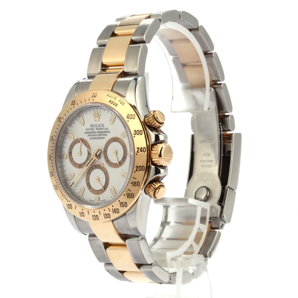 Pre-Owned Rolex Daytona Two Tone 116523 White Dial