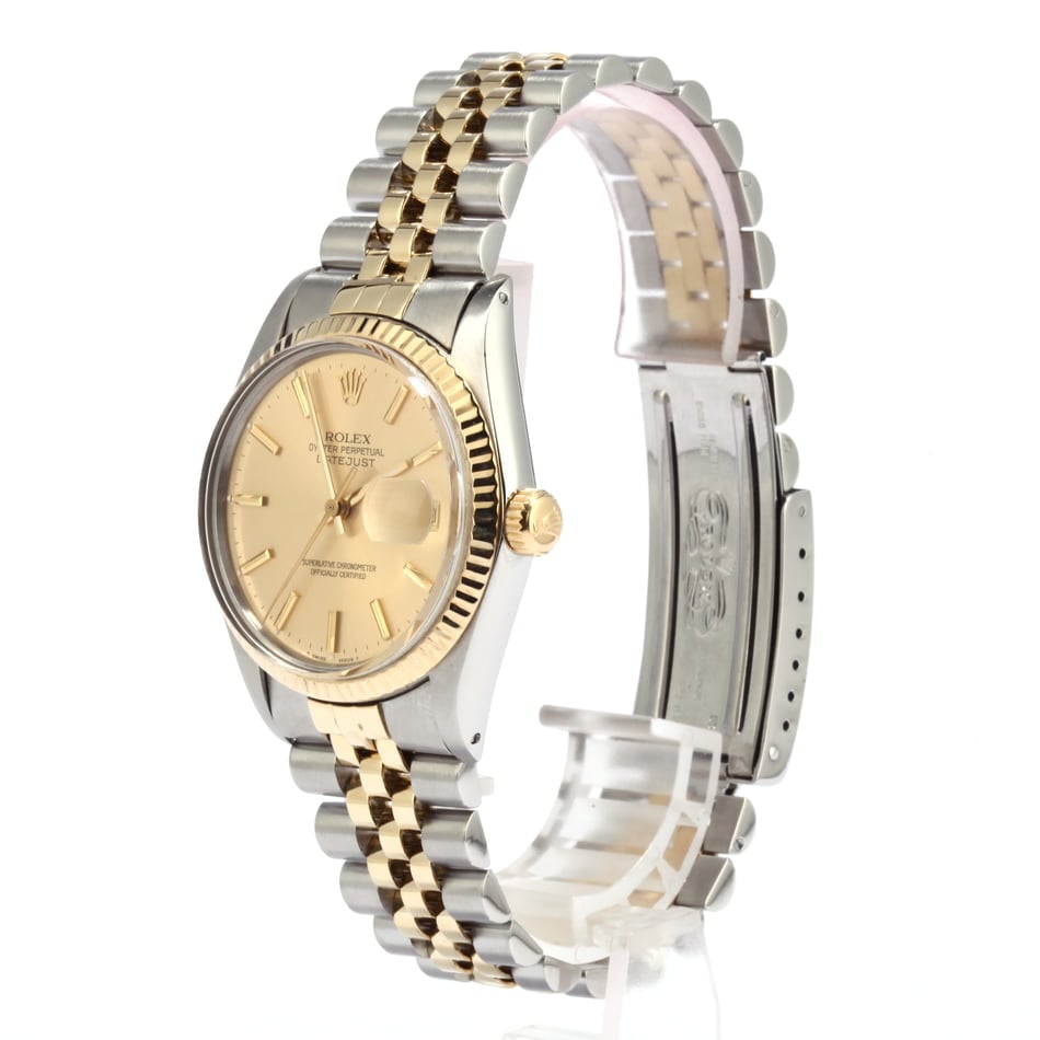 Pre-Owned Rolex Two-Tone Datejust 16013 Fluted Bezel T