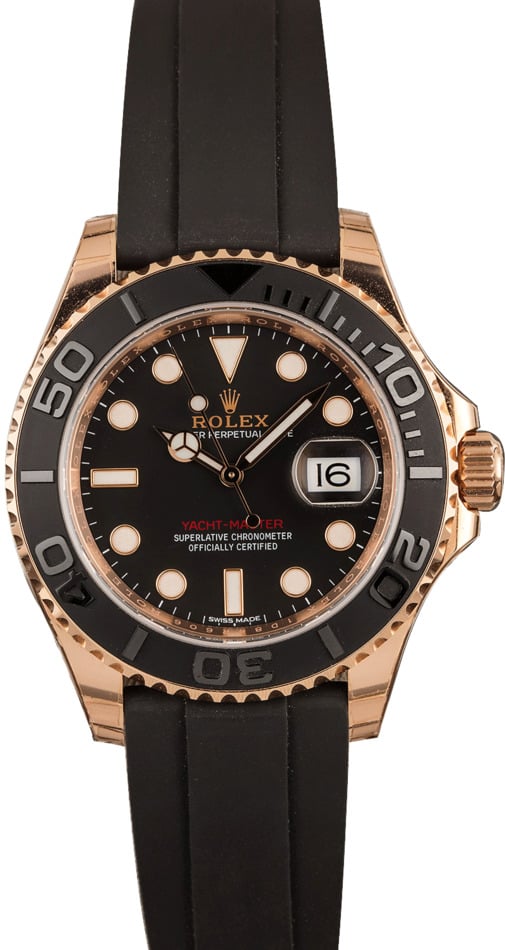 Rolex Everose Yachtmaster 116655 Rubber 