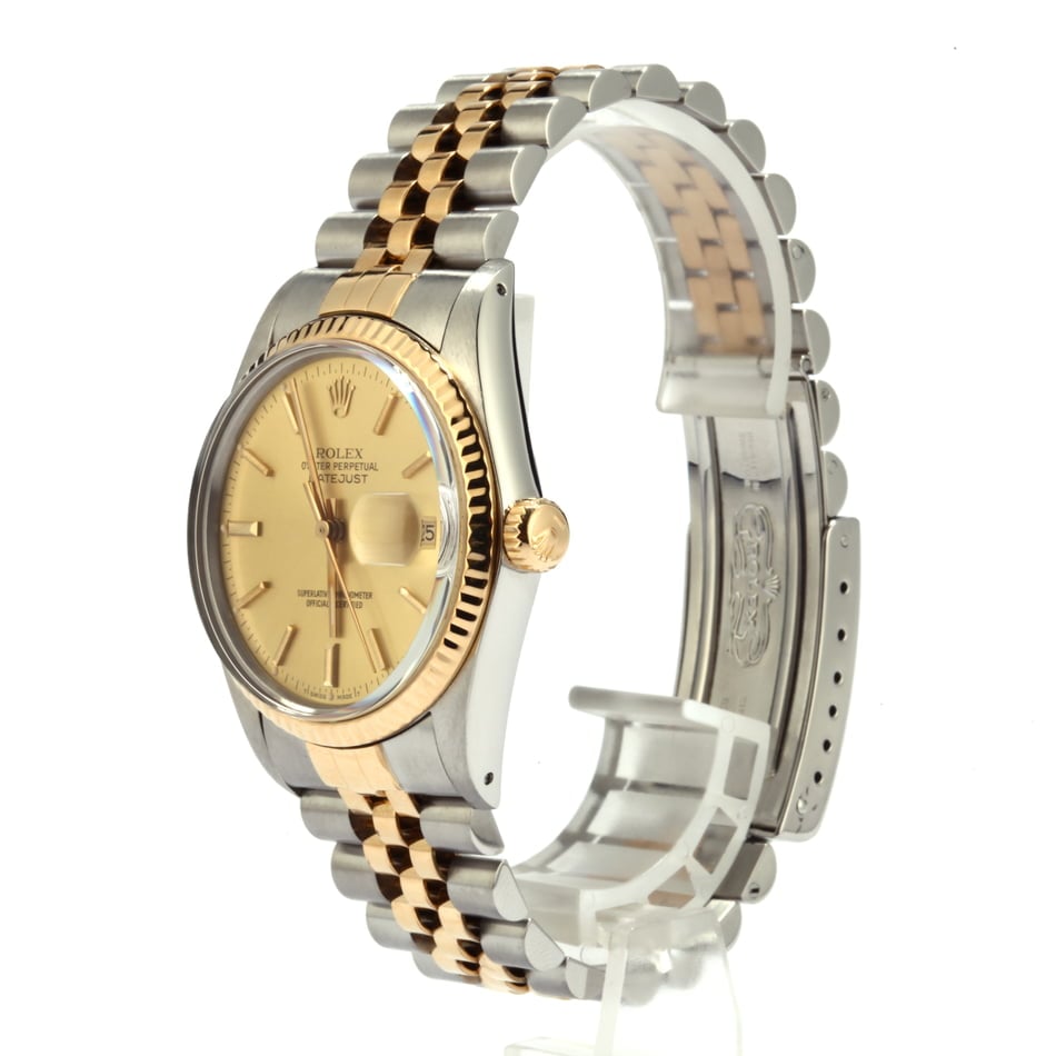 Used Rolex Two-Tone Datejust 16013 Champagne Watch