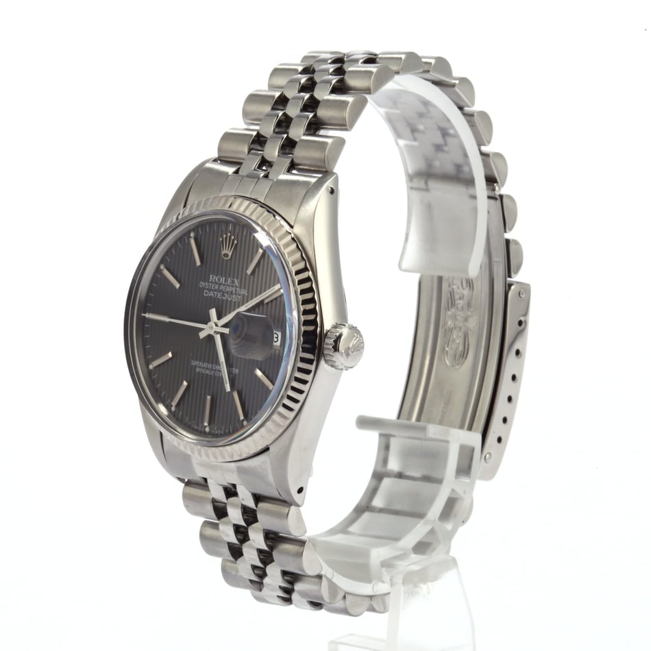 Pre-Owned Rolex Datejust 16014 Dark Rhodium Tapestry