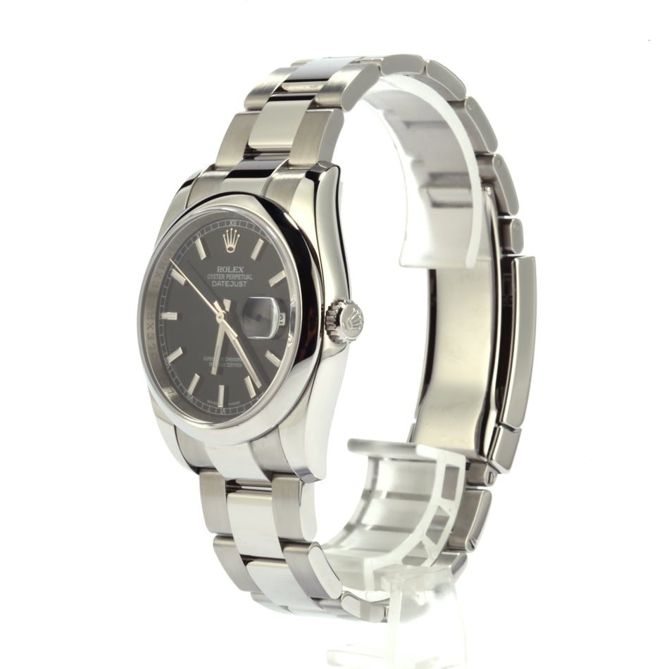 Pre-Owned Rolex Datejust 116200 Black Luminous Dial