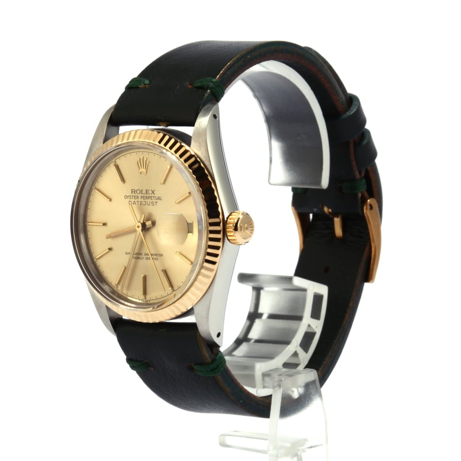 Pre-Owned Rolex Datejust 16013 Green Leather Strap T