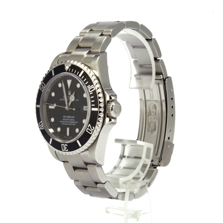 Pre-Owned Rolex Sea-Dweller 16600 Black Dial Steel Watch