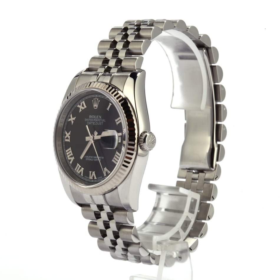 Pre-Owned Rolex Datejust 116234 Black Roman Dial