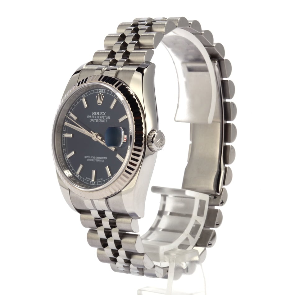 Pre-Owned Rolex Datejust 116234 Blue Dial Steel Watch