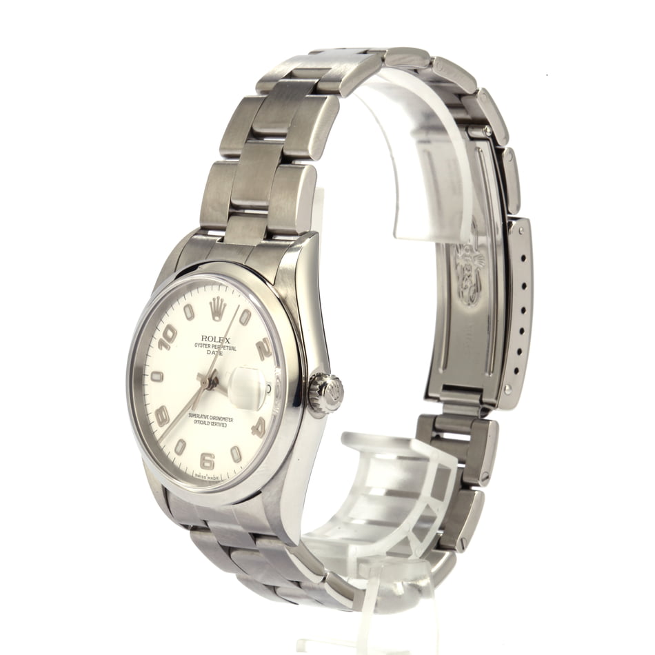 Used Rolex Date 15200 White Arabic Dial T