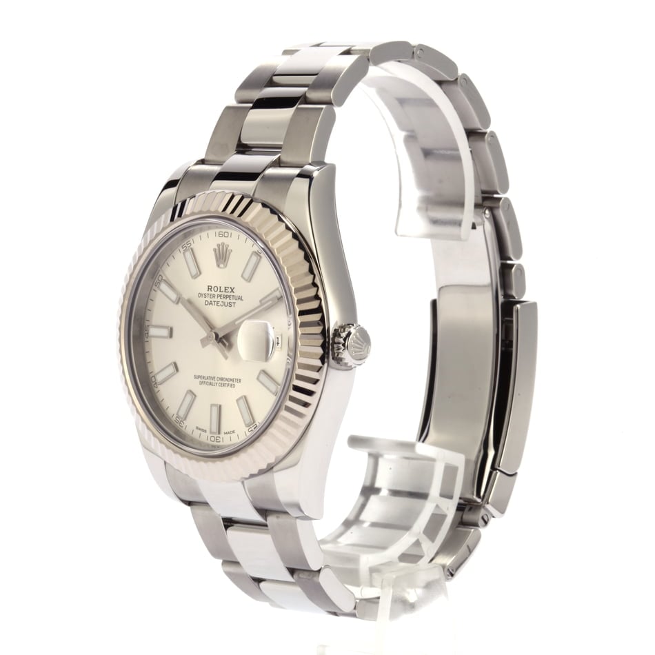 Used Rolex Datejust II Ref 116334 Silver Luminous Dial