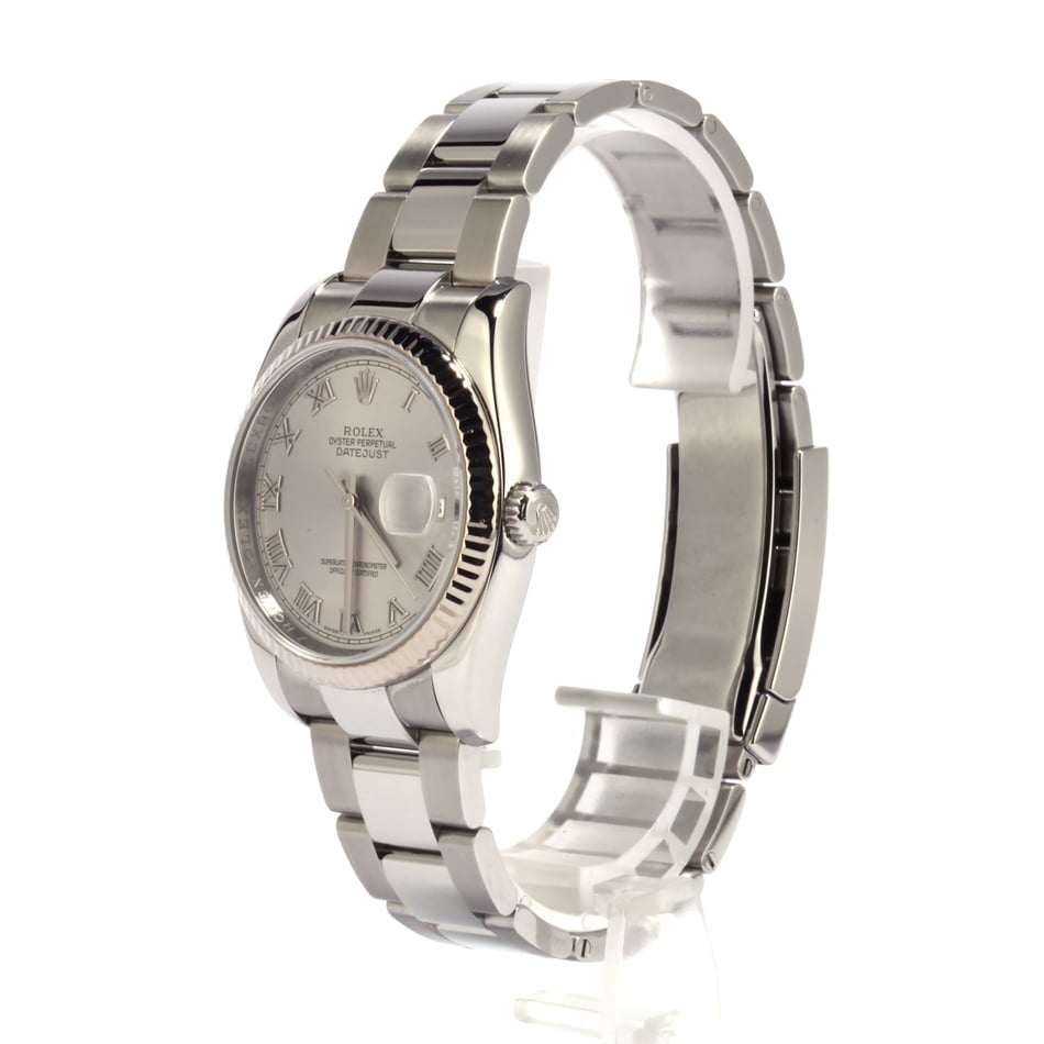 Rolex Steel Datejust 116234 Silver Roman Dial