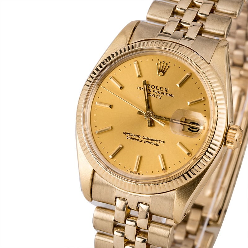 Pre-Owned Rolex Date 1503 Champagne Dial Watch