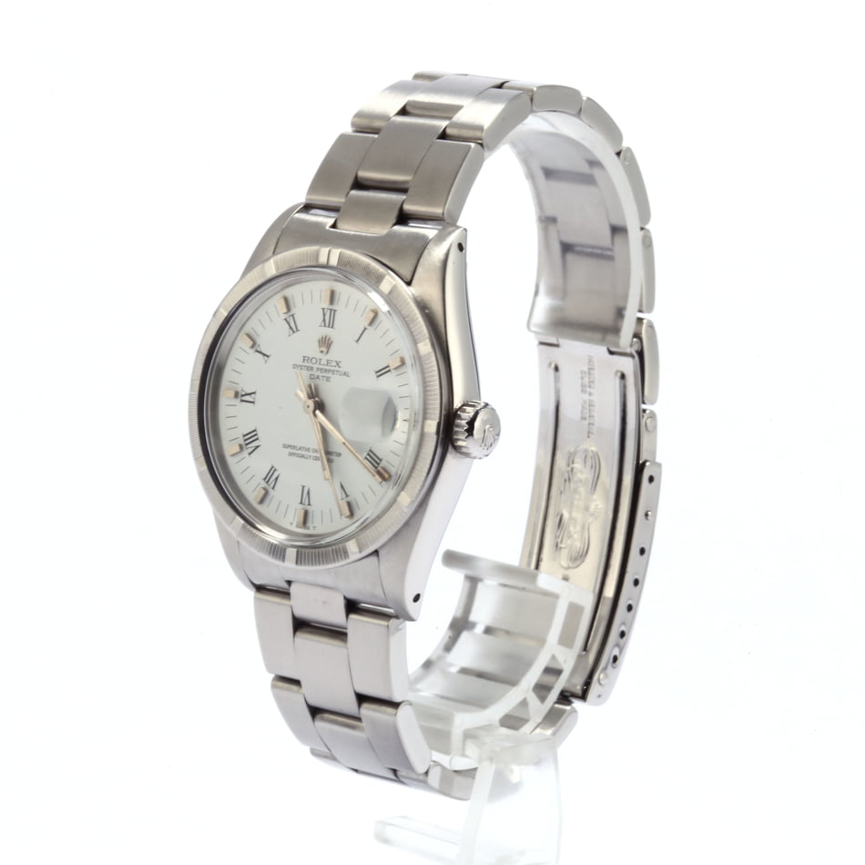 Rolex Date 1501 White Roman Dial