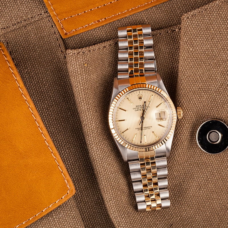 Pre-Owned Rolex Two-Tone Datejust 16013 Fluted Bezel