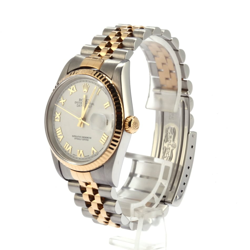 Rolex Datejust 16233 White Roman Dial 36MM