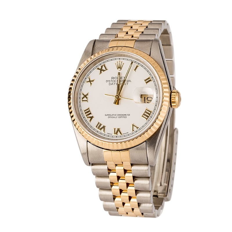 Rolex Datejust 16233 White Roman Dial 36MM