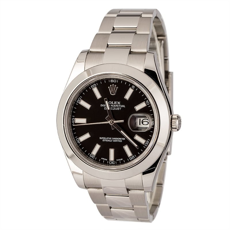 Men's Rolex Datejust 116300 Black Dial