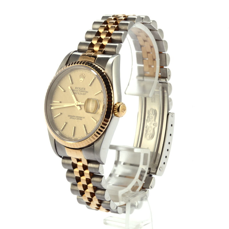 Rolex Datejust Champagne Tapestry Index Dial 16233