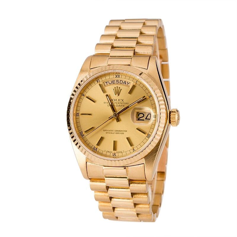 Used Rolex Day-Date 18038 President 18K Yellow Gold