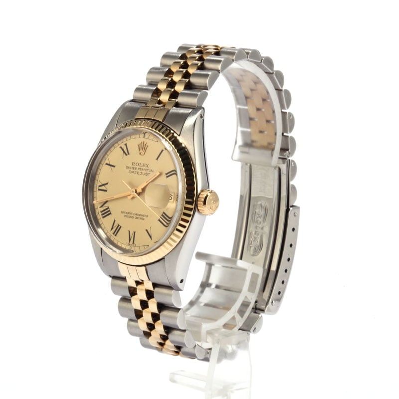 Pre-Owned Mens Rolex Datejust 16013 Champagne Buckley Dial