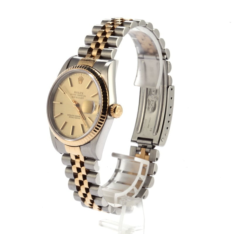 Pre-Owned Rolex Datejust 16013 Stainless Steel and Gold