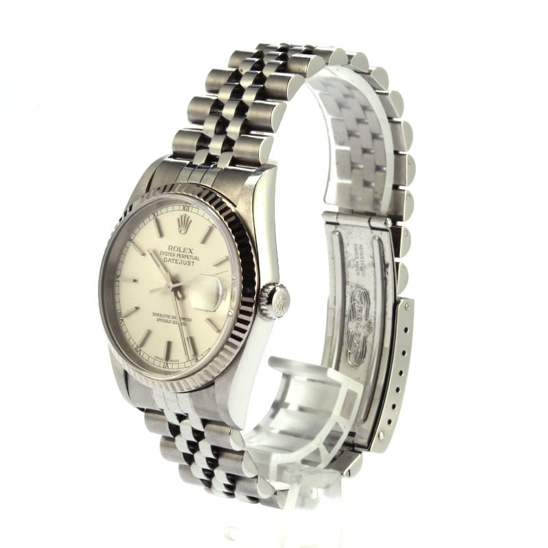 Pre-Owned Rolex Datejust 16234 Silver Dial Jubilee Bracelet