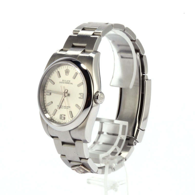 Used Rolex Oyster Perpetual 116000 Silver Arabic Dial