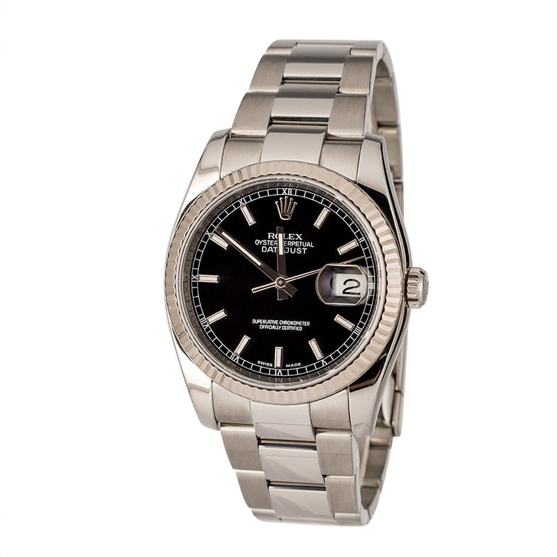 Rolex Datejust 116234 Black Index Dial Watch