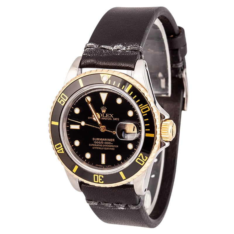 Rolex Submariner 16803 Leather Strap