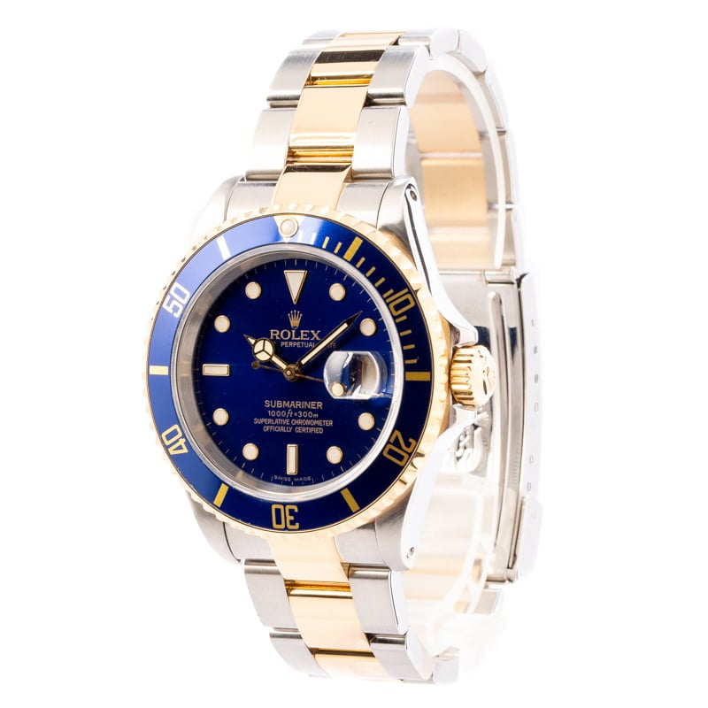 Rolex Submariner 16613 Two-Tone Oyster Blue