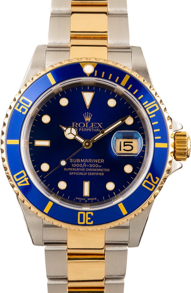 rolex submariner gold blue price